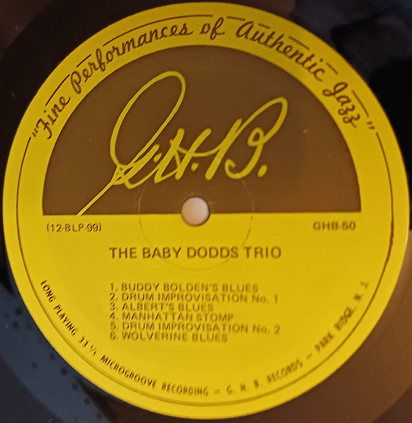 Baby Dodds Trio - Baby Dodds Trio / Jazz À La Creole (Vinyl, LP, Album, Compilation, Misprint) Very Good (VG) / Very Good Plus (VG+)