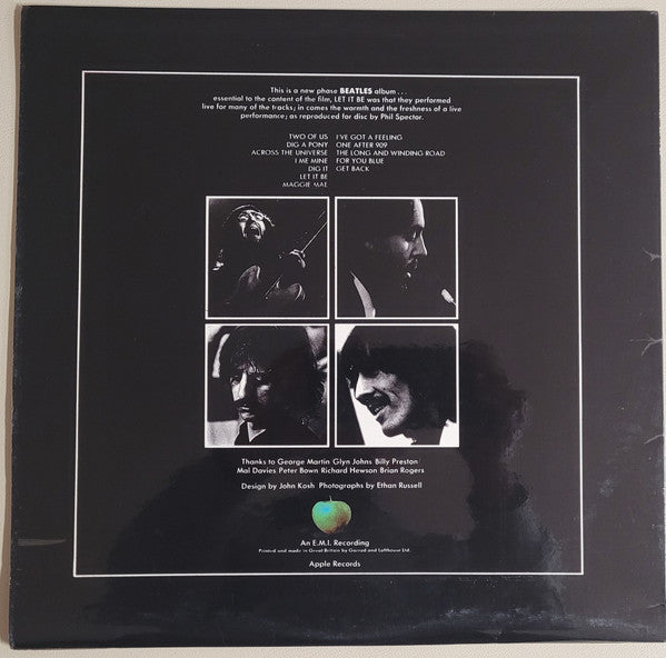 The Beatles - Let It Be (Vinyl, LP, Album, Reissue, Stereo) Very Good Plus (VG+) / Very Good (VG)