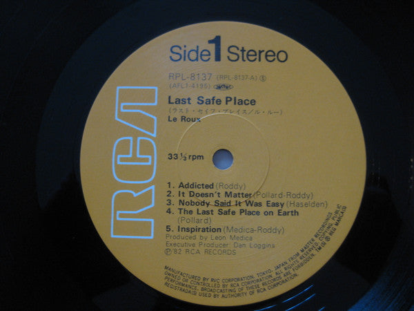 Le Roux - Last Safe Place (Vinyl, LP, Album) Very Good Plus (VG+) / Very Good Plus (VG+)