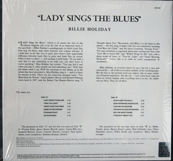 Billie Holiday - Lady Sings The Blues (Vinyl, LP, Album, Reissue) Near Mint (NM or M-) / Near Mint (NM or M-)