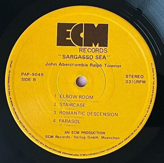 John Abercrombie - Sargasso Sea (Vinyl, LP, Album) Near Mint (NM or M-) / Very Good (VG)