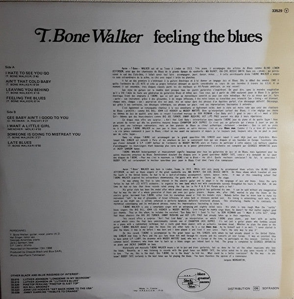 T-Bone Walker - Feeling The Blues (Vinyl, LP, Album) Very Good Plus (VG+) / Very Good Plus (VG+)