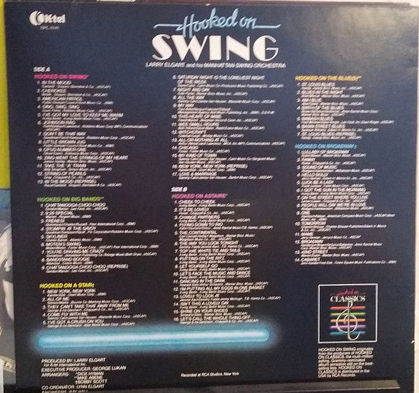 Larry Elgart And His Manhattan Swing Orchestra - Hooked On Swing (Vinyl, LP, Album) Very Good Plus (VG+) / Very Good (VG)