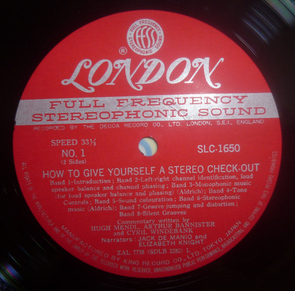 No Artist - How To Give Yourself A Stereo Check-Out (Vinyl, LP) Very Good (VG) / Very Good (VG)