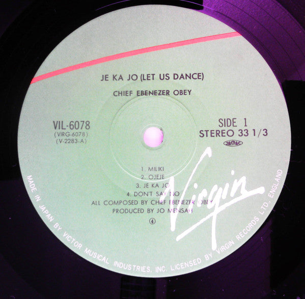 Ebenezer Obey - Je Ka Jo (Vinyl, LP) Good Plus (G+) / Very Good (VG)