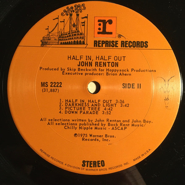 John Renton - Half In Half Out (Vinyl, LP) Very Good Plus (VG+) / Good Plus (G+)