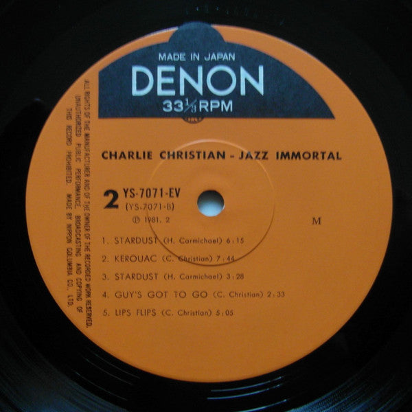 Charlie Christian - Jazz Immortal (Vinyl, LP, Album, Reissue, Mono) Very Good (VG) / Very Good (VG)