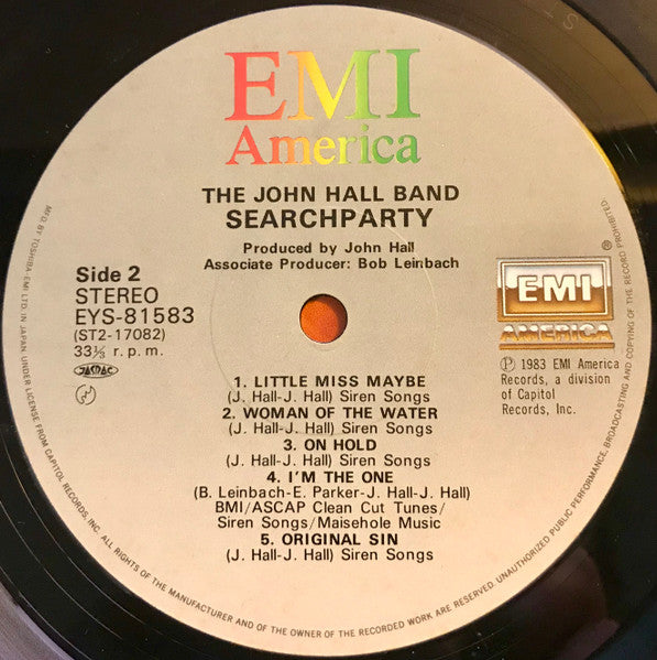 The John Hall Band - Searchparty (Vinyl, LP, Album) Very Good Plus (VG+) / Very Good (VG)