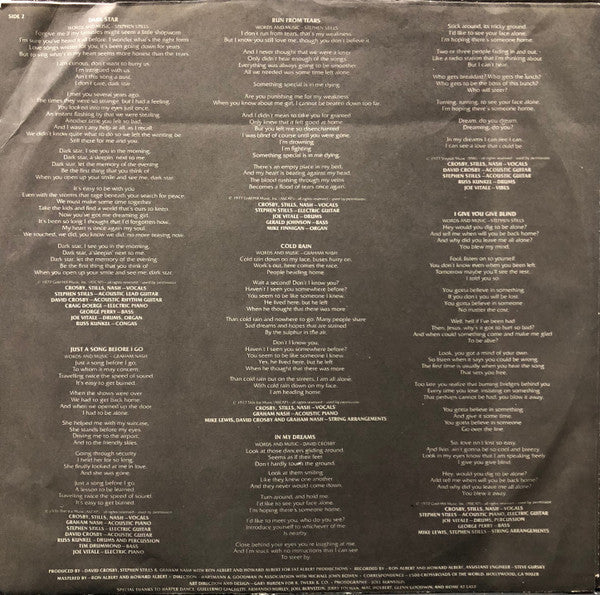 Crosby, Stills & Nash - CSN (Vinyl, LP, Album, Stereo) Good Plus (G+) / Fair (F)