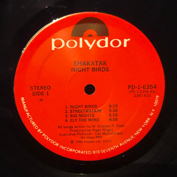 Shakatak - Night Birds (Vinyl, LP, Album, Stereo)