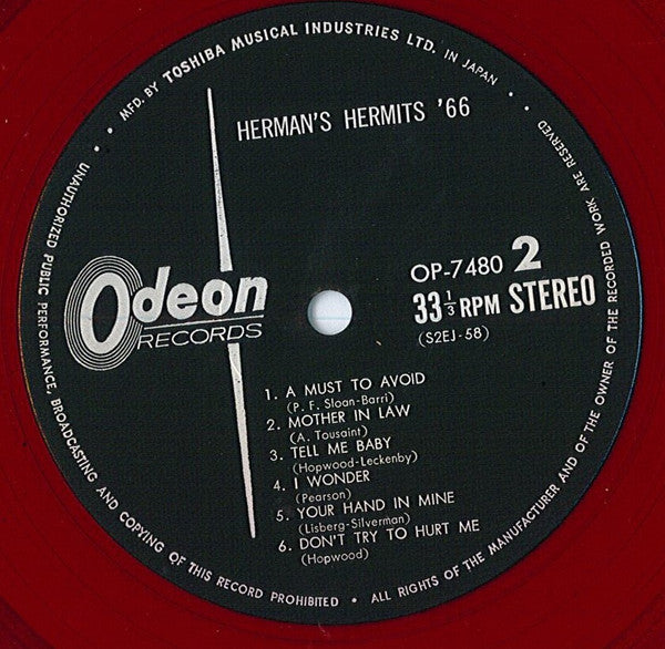 Herman's Hermits - Herman's Hermits '66 (Vinyl, LP, Compilation, Stereo) Very Good (VG) / Very Good Plus (VG+)