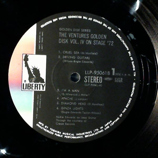 The Ventures - Ventures On Stage '72 - Golden Disk Vol. 4 (2xVinyl, LP, Compilation) Very Good Plus (VG+) / Very Good (VG)