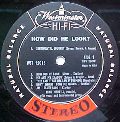 Joan Merrill - How Did He Look? (Vinyl, LP, Album, Stereo) Very Good Plus (VG+) / Very Good Plus (VG+)