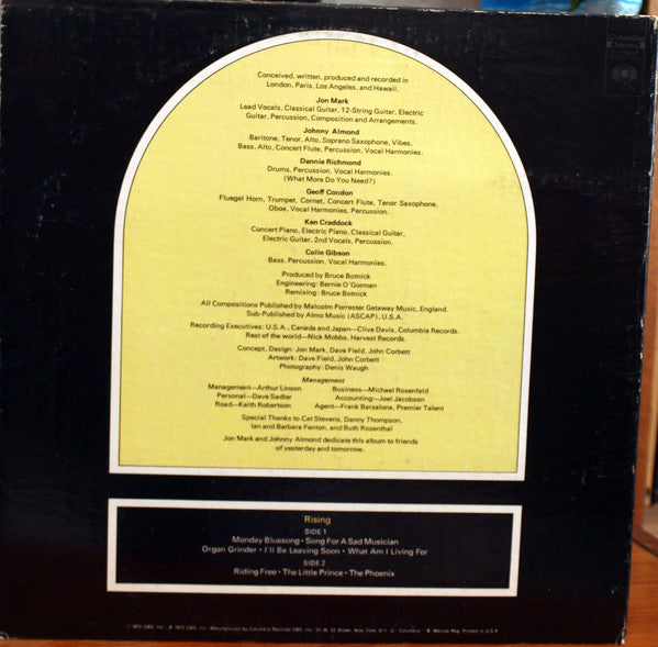 Mark-Almond - Rising (Vinyl, LP, Album, Reissue, Stereo) Good Plus (G+) / Good Plus (G+)