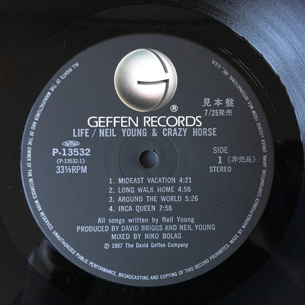 Neil Young - Life (Vinyl, LP, Album, Promo) Very Good Plus (VG+) / Very Good (VG)