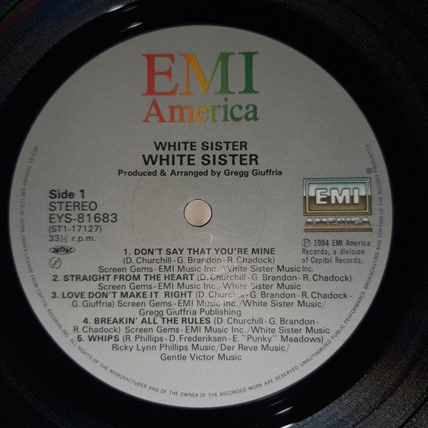 White Sister - White Sister (Vinyl, LP, Album) Very Good Plus (VG+) / Very Good Plus (VG+)