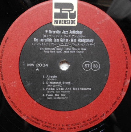 Wes Montgomery - The Incredible Jazz Guitar Of Wes Montgomery (Vinyl, LP, Album, Reissue, Stereo) Good Plus (G+) / Very Good (VG)