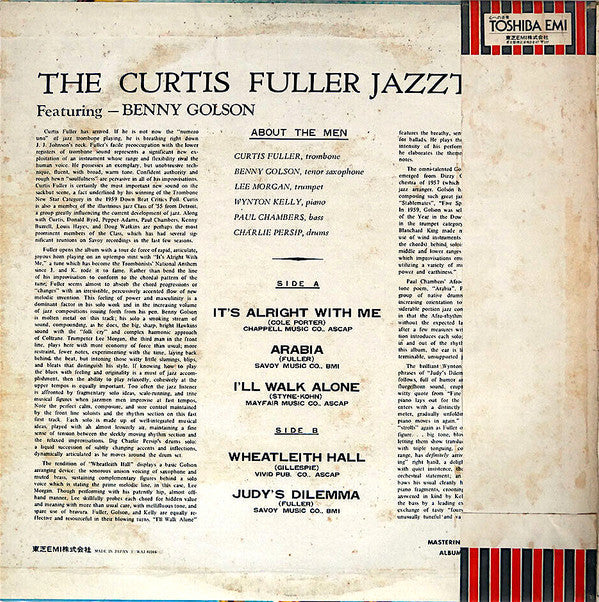 The Curtis Fuller Sextet - The Curtis Fuller Jazztet (Vinyl, LP, Album, Promo, Reissue, Stereo) Very Good (VG) / Very Good (VG)