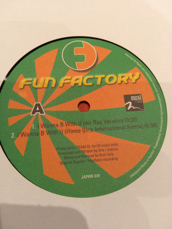Fun Factory - I Wanna B With U (Vinyl, 12") Good Plus (G+) / Very Good (VG)