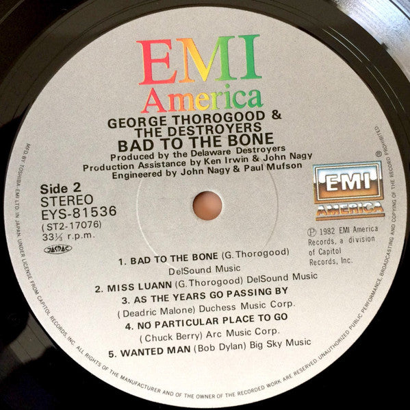 George Thorogood & The Destroyers - Bad To The Bone (Vinyl, LP, Album) Very Good Plus (VG+) / Very Good Plus (VG+)