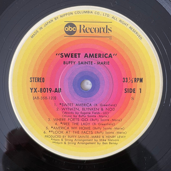 Buffy Sainte-Marie - Sweet America (Vinyl, LP, Album, Stereo) Near Mint (NM or M-) / Very Good Plus (VG+)