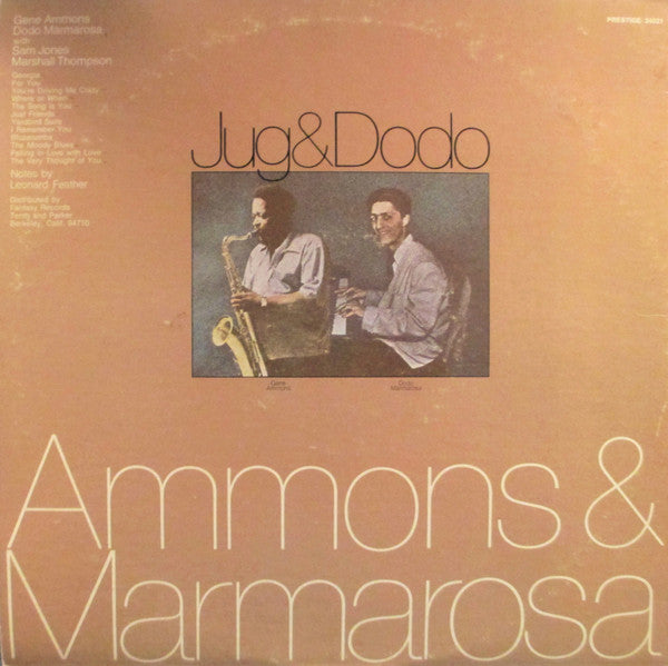 Gene Ammons - Jug & Dodo (2xVinyl, LP, Album, Remastered) Very Good Plus (VG+) / Very Good (VG)