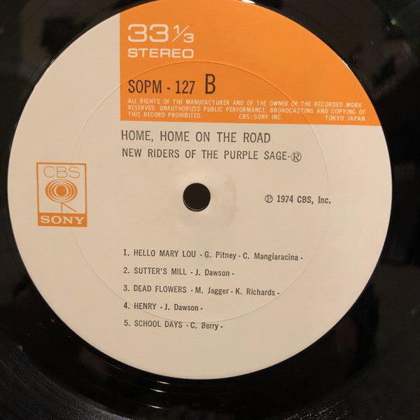 New Riders Of The Purple Sage - Home, Home On The Road (Vinyl, LP, Album) Very Good (VG) / Fair (F)