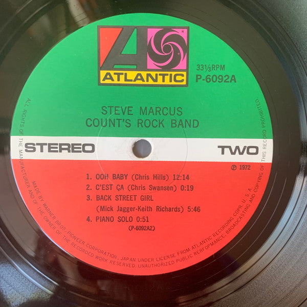 Steve Marcus - Count's Rock Band (Vinyl, LP, Album, Reissue) Good Plus (G+) / Very Good (VG)
