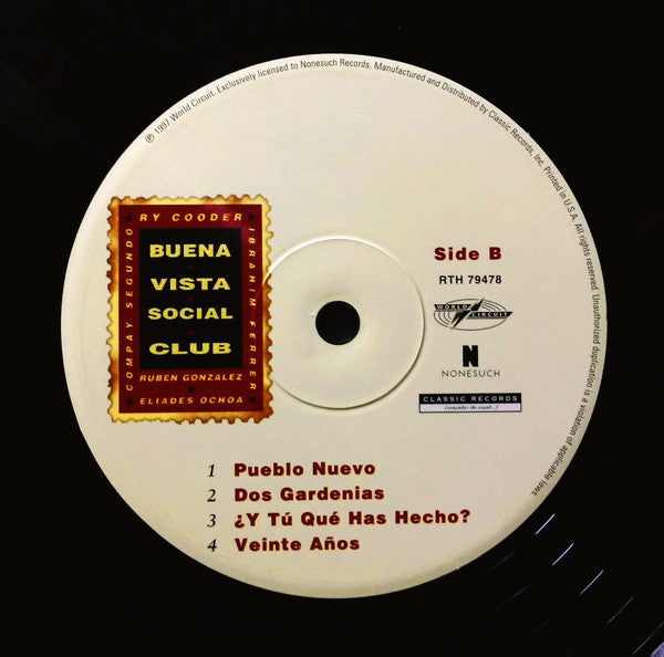 Buena Vista Social Club - Buena Vista Social Club (2xVinyl, LP, Album, Reissue) Near Mint (NM or M-) / Very Good Plus (VG+)