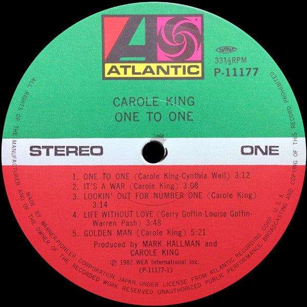 Carole King - One To One (Vinyl, LP, Album)