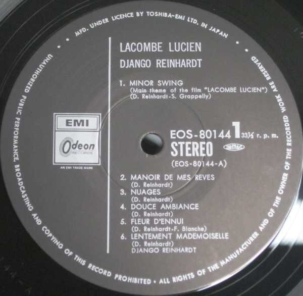 Django Reinhardt - Lacombe Lucien (Vinyl, LP, Compilation, Stereo) Very Good Plus (VG+) / Very Good (VG)