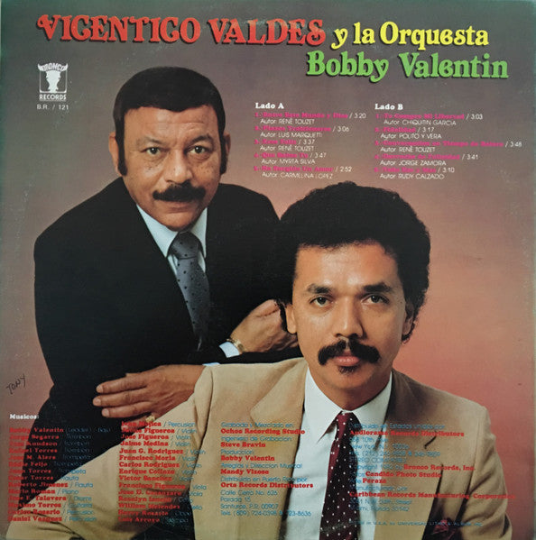 Vicentico Valdés - Vicentico Valdés y la Orquesta Bobby Valentin (Vinyl, LP, Album) Very Good (VG) / Very Good (VG)
