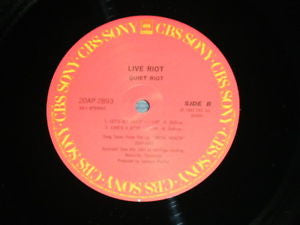 Quiet Riot - Live Riot (Vinyl, 12", EP) Very Good Plus (VG+) / Very Good Plus (VG+)