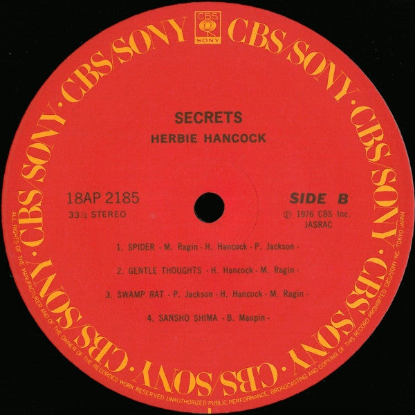 Herbie Hancock - Secrets (Vinyl, LP, Album, Reissue) Near Mint (NM or M-) / Very Good Plus (VG+)
