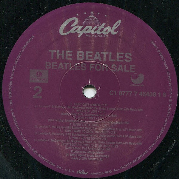 The Beatles - Beatles For Sale (Vinyl, LP, Album, Limited Edition, Reissue, Mono) Mint (M) / Mint (M)