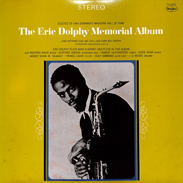 Eric Dolphy - The Eric Dolphy Memorial Album (Vinyl, LP, Album, Reissue, Stereo) Very Good Plus (VG+) / Very Good (VG)