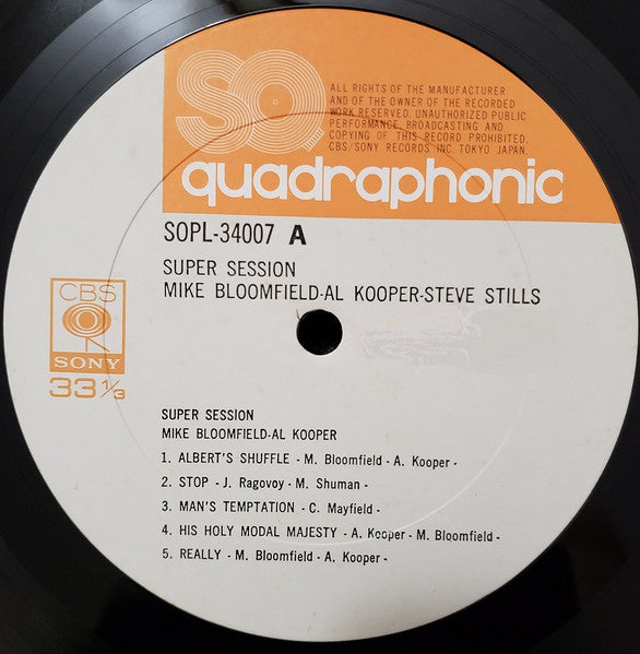 Mike Bloomfield - Super Session (Vinyl, LP, Album, Quadraphonic)