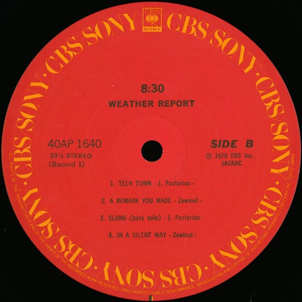 Weather Report - 8:30 (Vinyl, LP, Album)
