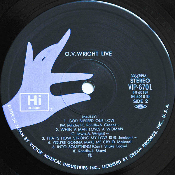 O.V. Wright - Live (Vinyl, LP, Album)