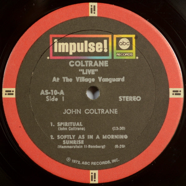 John Coltrane - "Live" At The Village Vanguard (Vinyl, LP, Album, R...