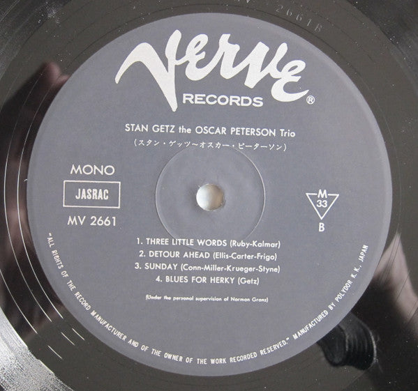 Stan Getz - Stan Getz And Gerry Mulligan / Stan Getz And The Oscar Peterson Trio (Vinyl, LP, Album, Reissue, Mono) Near Mint (NM or M-) / Very Good (VG)