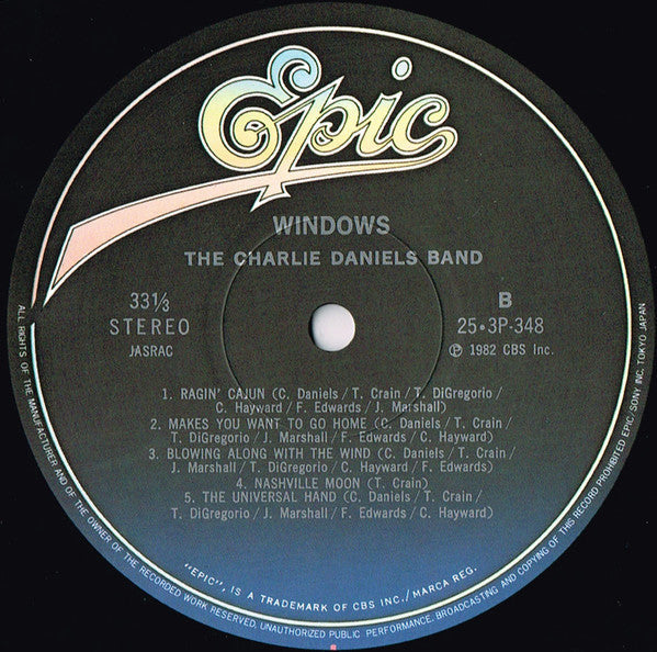 The Charlie Daniels Band - Windows (Vinyl, LP, Album) Very Good (VG) / Very Good (VG)