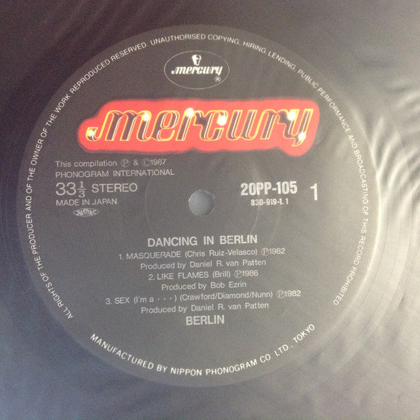 Berlin - Dancing In Berlin (Vinyl, LP, Compilation) Very Good Plus (VG+) / Very Good (VG)