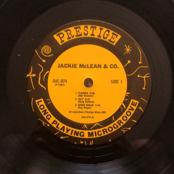 Jackie McLean - Jackie McLean & Co. (Vinyl, LP, Album, Reissue, Mono) Very Good (VG) / Very Good (VG)
