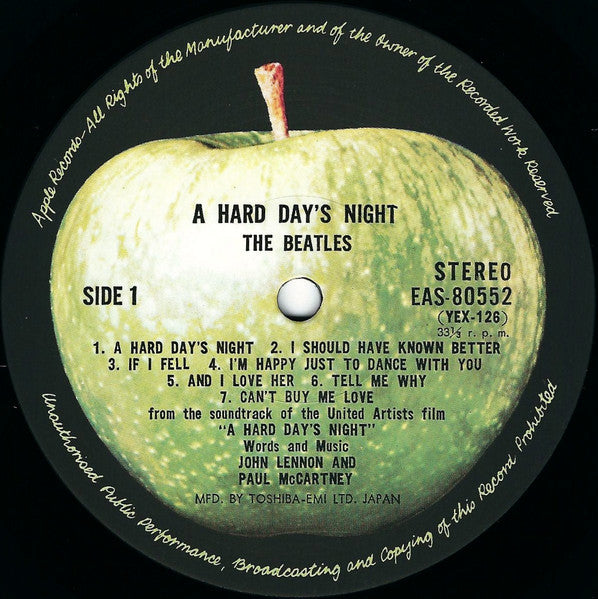 The Beatles - A Hard Day's Night = ビートルズがやって来る ヤア! ヤア! ヤア! (Vinyl, LP, Album, Reissue, Stereo) Very Good Plus (VG+) / Very Good (VG)