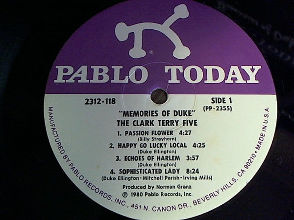 The Clark Terry Five - Memories Of Duke (Vinyl, LP, Album, Stereo) Very Good (VG) / Very Good (VG)