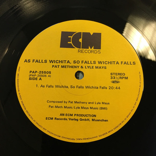 Pat Metheny - As Falls Wichita, So Falls Wichita Falls (Vinyl, LP, ...