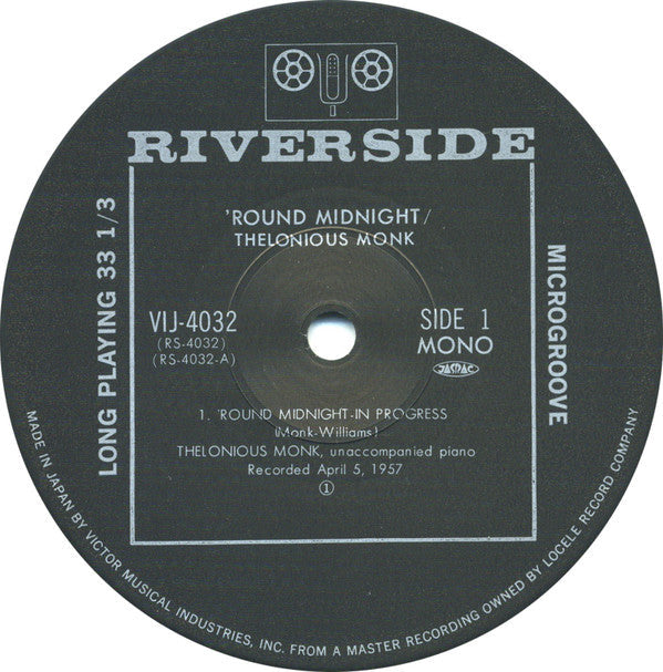 Thelonious Monk - 'Round Midnight (Vinyl, LP, Compilation, Stereo, Mono) Very Good Plus (VG+) / Very Good Plus (VG+)