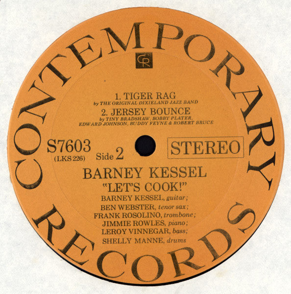 Barney Kessel - Let's Cook! (Vinyl, LP, Album, Reissue) Very Good Plus (VG+) / Good Plus (G+)