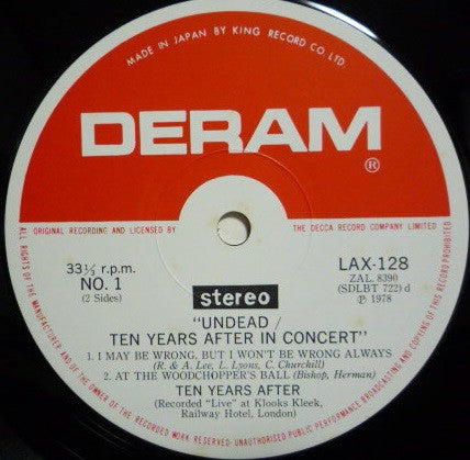 Ten Years After - Undead (Vinyl, LP, Album, Reissue)